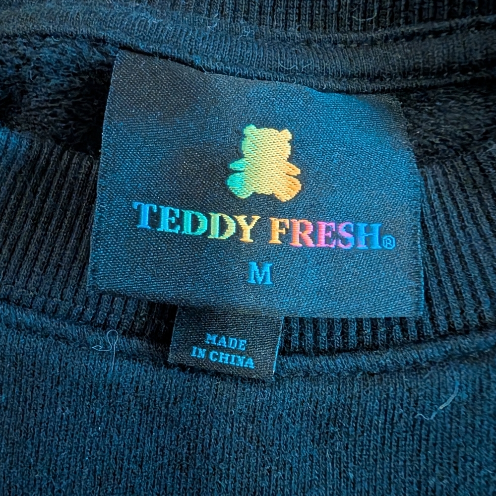 Teddy Fresh Crewneck Black Sweatshirt Size M